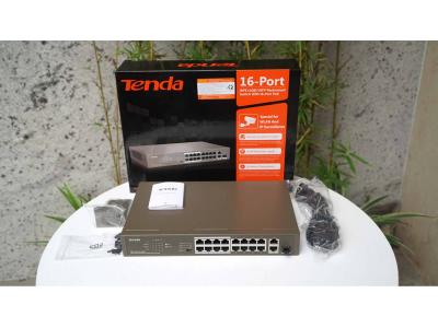 Tenda TEF1118P- 16-150W - 16FE+2GE/1SFP Desktop Switch With 16-Port PoE - Bảo Hành 36 Tháng