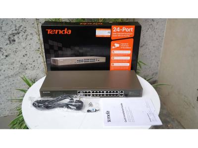 Tenda TEF1126P-24-250W  24FE+2GE/1SFP Rackmount Switch With 24-Port PoE - Bảo Hành 36 Tháng